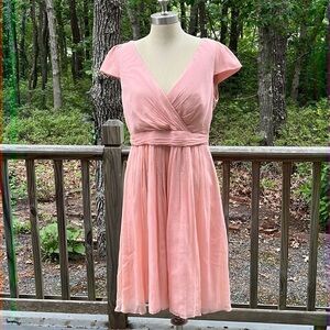 j crew bridesmaid dress long J Crew Silk Crepe Twist Midi Length Bridesmaid Dress Wine Lined Size 10